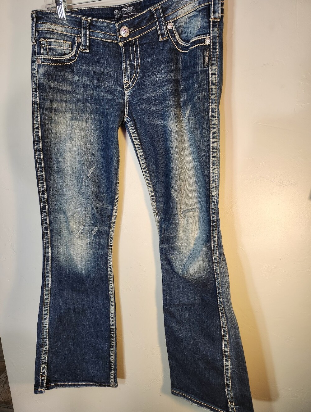 Silver Jeans Twisted Dark Blue Denim